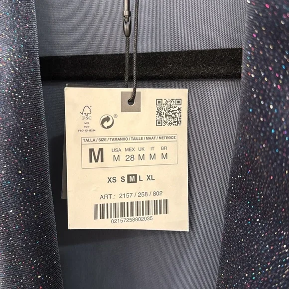 NWT Zara glitter holiday dress - Picture 5 of 5